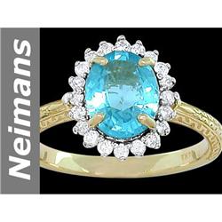 2.09 ct Apatite & Diamond Ring 14kt Gold