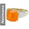 Image 1 : 2.78 ct Fire Opal & Diamond Ring 14kt Gold