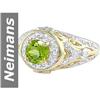 Image 1 : 1.15 ct Peridot & Diamond Ring 14kt Gold