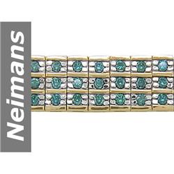 5.73 ct Blue Diamond Bracelet 14kt Gold