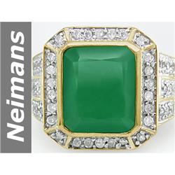 6.08 ct Emerald & Diamond Ring 14kt Gold