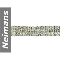 57.00 ct Green Sapphire Bracelet 14kt Gold
