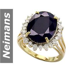 11.73 ct Sapphire & Diamond Ring 14kt Gold