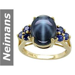 7.40 ct Sapphire & Star Sapphire Ring 14kt Gold