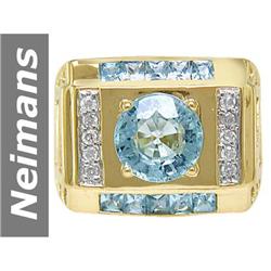 2.81 ct Aquamarine & Diamond Ring 14kt Gold