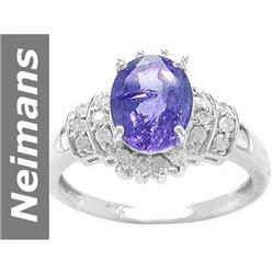 2.41 ct Tanzanite & Diamond Ring 14kt Gold