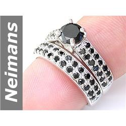 1.95 ct Black Diamond Ring 14kt Gold