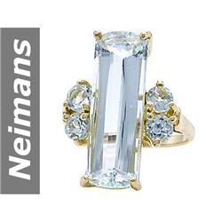 8.88 ct Aquamarine Ring 14kt Gold