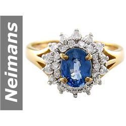 2.03 ct Ceylon Sapphire & Diamond Ring 14kt Gold