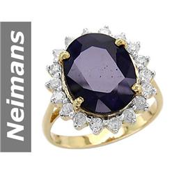 11.63 ct Sapphire & Diamond Ring 14kt Gold