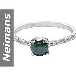 .51 ct Blue Diamond & Diamond Ring 14kt Gold