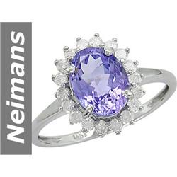 2.47 ct Tanzanite & Diamond Ring 14kt Gold