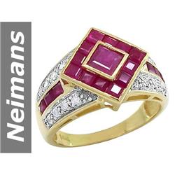 2.93 ct Ruby & Diamond Ring 14kt Gold