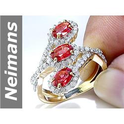 2.48 ct Songea Sapphire & Diamond Ring 14kt Gold