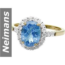 2.55 ct Tanzanite & Diamond Ring 14kt Gold