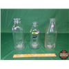 Image 1 : Milk Bottles (3) : Plain Clear (2) & "D-Dutchmen Dairy Milk Products" (1) (SEE PICS!)