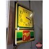 Image 2 : Lighted 7-UP Electric Wall Clock (19-1/2"H x 13-1/2"W x 5"D) (SEE PICS!)