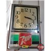 Image 4 : Lighted 7-UP Electric Wall Clock (19-1/2"H x 13-1/2"W x 5"D) (SEE PICS!)