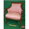 Image 1 : Antique Padded Sleigh Back Chair (36"H x 36"W x 26"D) (SEE PICS!)