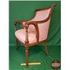 Image 2 : Antique Padded Sleigh Back Chair (36"H x 36"W x 26"D) (SEE PICS!)