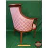 Image 4 : Antique Padded Sleigh Back Chair (36"H x 36"W x 26"D) (SEE PICS!)