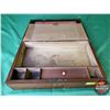 Image 3 : Antique Wooden Portable Folding Writing Lap Desk (Measures Closed : 4-1/2"H x 14"W x 9-1/4"D) (SEE P