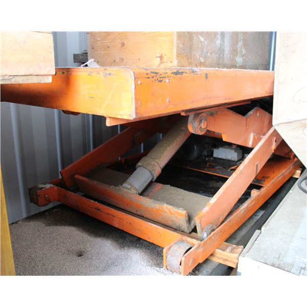 INSURANCE CLAIM: MATERIAL SCISSOR LIFT.