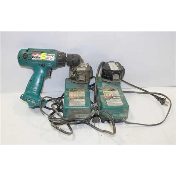 INSURANCE CLAIM: MAKITA CORDLESS DRILL & 2 DC1413