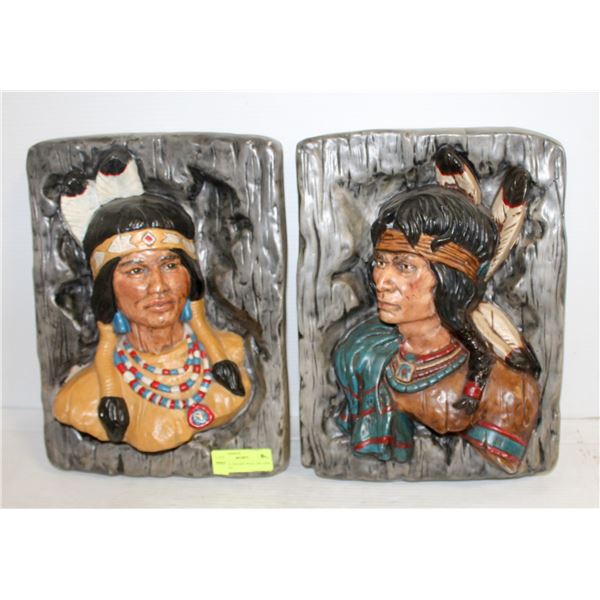 VINTAGE CERAMIC WALL ART (ONE CRACKED)