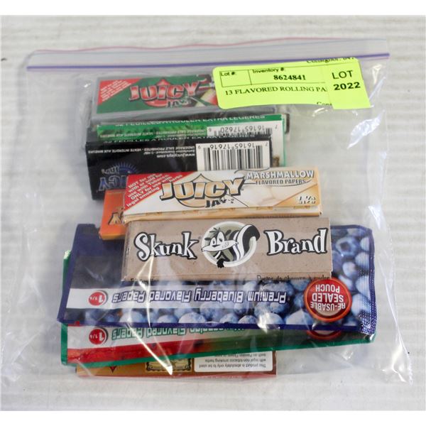 13 FLAVORED ROLLING PAPERS