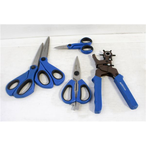 MASTERCRAFT LEATHER PUNCH AND SCISSORS