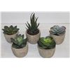 Image 1 : SET OF 5 MINI FAUX SUCCELENT PLANTS