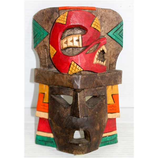 WOODEN MASK WITH SNAKE