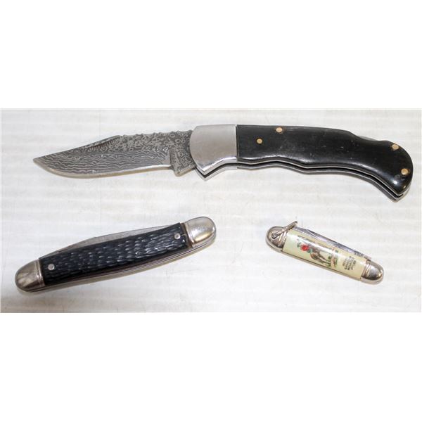 3 POCKET KNIVES 2 VINTAGE