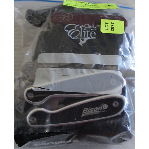 BAG OF POCKET KNIVES