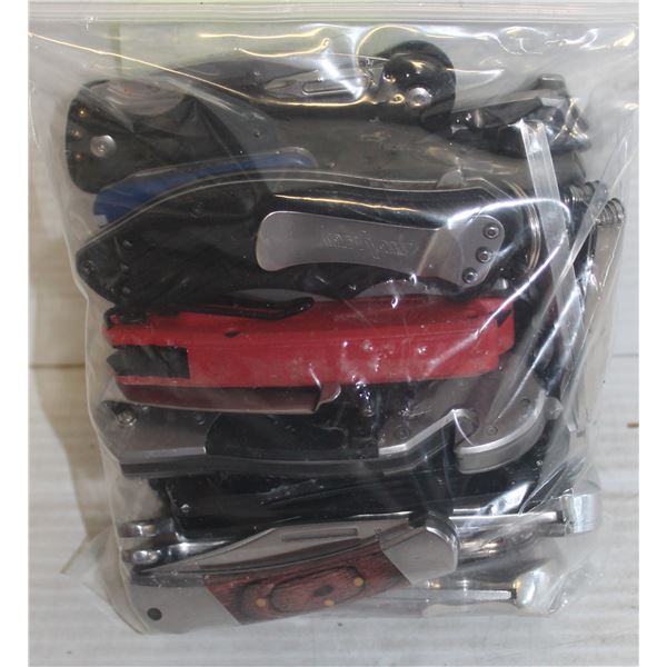 BAG OF POCKET KNIVES