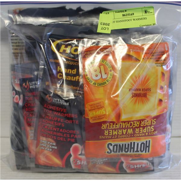 BAG OF HAND/FOOT WARMERS