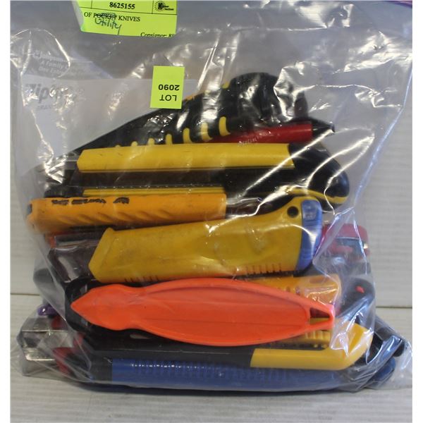 BAG OF UTILITY KNIVES