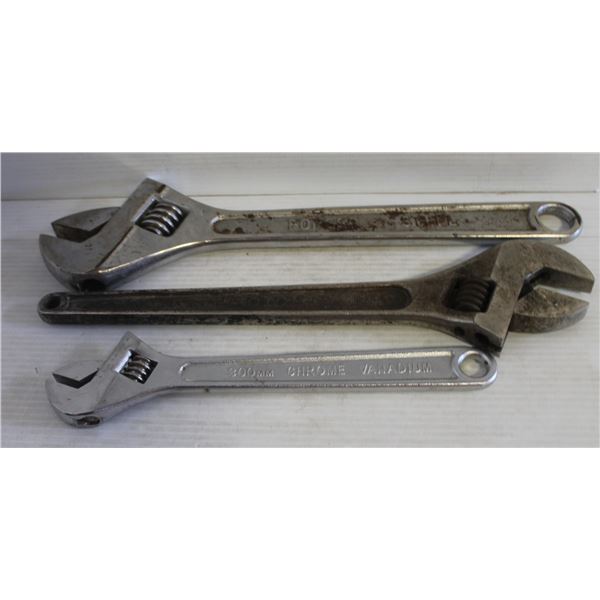 XL CRESCENT WRENCHES 18, 16, AND 12 INCH