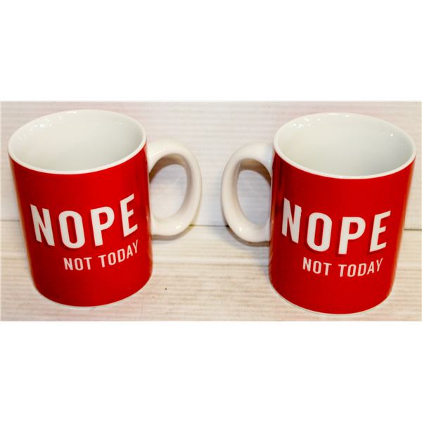 PAIR OF 20OZ NOPE NOT TODAY COFFEE MUGS