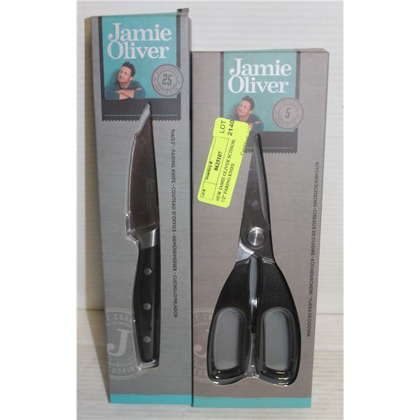 NEW JAMIE OLIVER SCISSORS & 3 1/2" PARING KNIFE