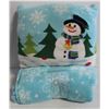 Image 1 : BOX WITH PLUSH THROW AND PLUSH PILLOW - BLUE