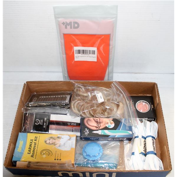 BOX OF MENS AND WOMANS HEALTH N BEAUTY ITEMS