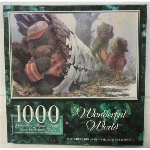 1)  FACTORY SEALED 1000 PCE PUZZLE, FROM