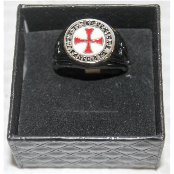 316L STEEL KNIGHTS TEMPLAR RING SIZE 11