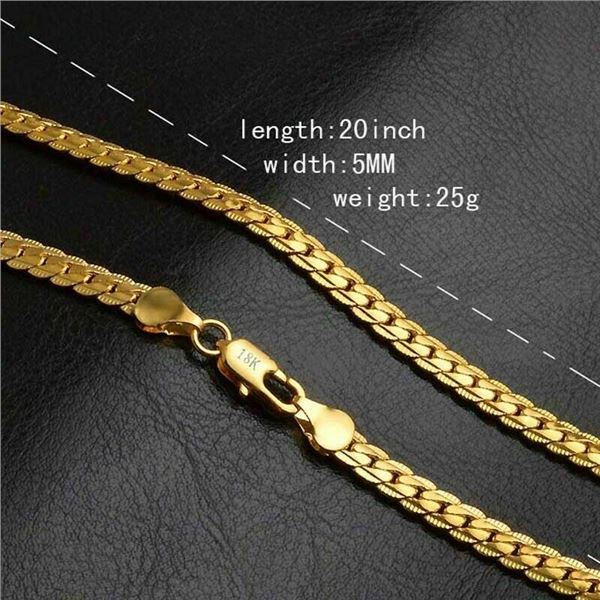 NEW 14KT 20" GOLD PLATED CHAIN