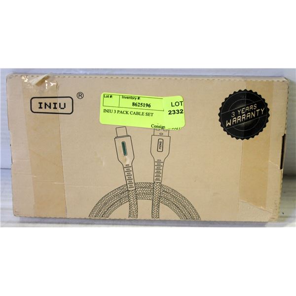 INIU 3 PACK CABLE SET