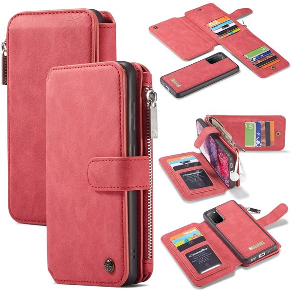 NEW RED RETRO LEATHER S20 PHONE CASE SET