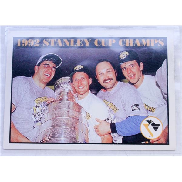 28)  PITTSBURG PENGUINS SCORE 1992 STANLEY CUP