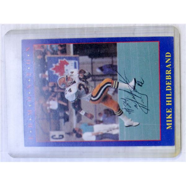 MIKE HILDEBRAND SIGNED CARD